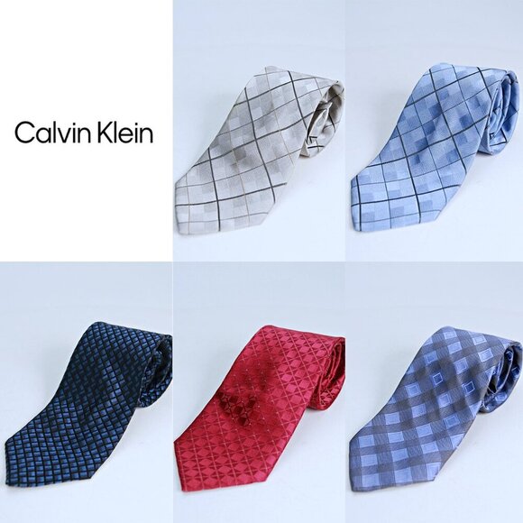 Bundle of 5 Calvin Klein Silk Ties